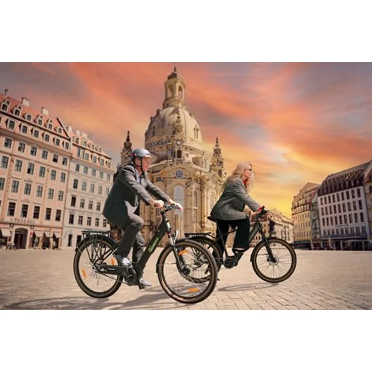 SachsenRAD E-SUV All-Terrain CityBike S5G Centro, stufenlose Enviolo-Schaltung, Gates Riemenantrieb, XCruise V7 Mittelmotor, 27,5" mit tiefem Einstieg, schwarz – Bild 2