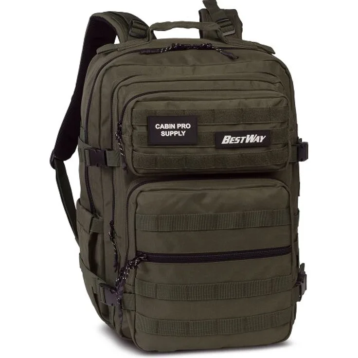 Worldpack BestWay Cabin Pro Supply Reiserucksack, 48 cm mit Laptopfach, olivgrün, 100% Polyester
