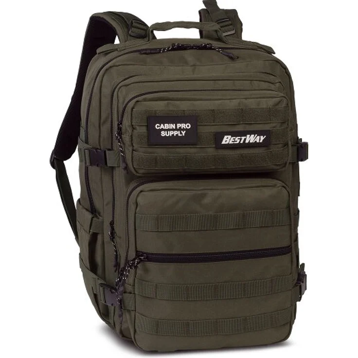 Worldpack BestWay Cabin Pro Supply Reiserucksack, 48 cm mit Laptopfach, olivgrün, 100% Polyester – Bild 1