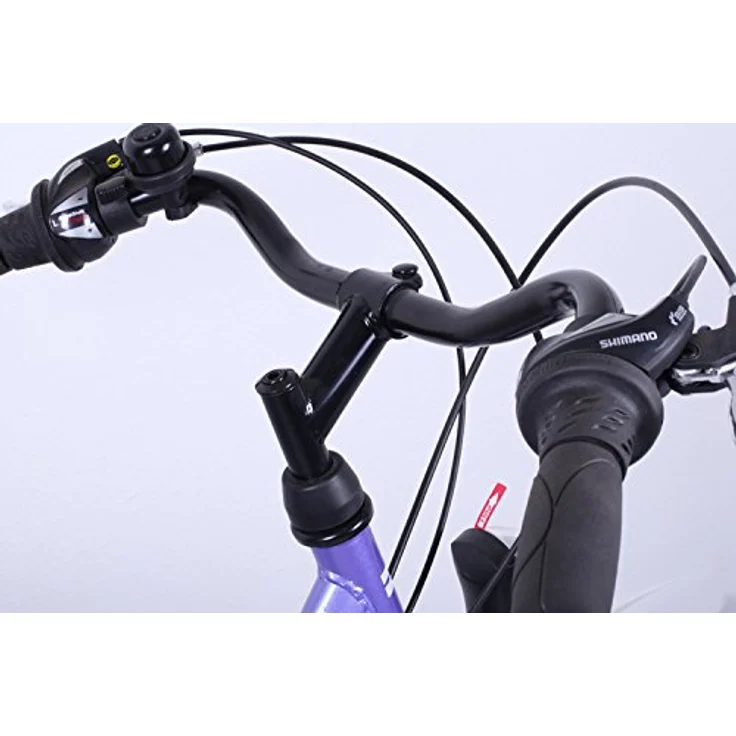Talson 24 Zoll Fahrrad 21-Gang Shimano SCHALTUNG MIT Beleuchtung Lila-Weiss - Preisvergleich – Bild 3