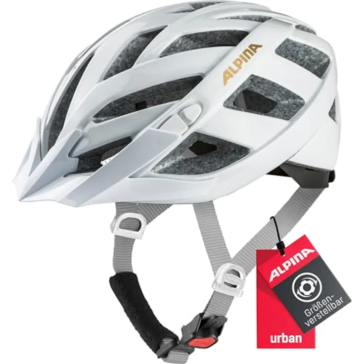 ALPINA Panoma Classic, Touren-Fahrradhelm mit optimaler Belüftung und individuellem Anpassungssystem, weiß