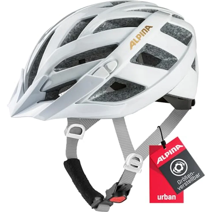 ALPINA Panoma Classic, Touren-Fahrradhelm mit optimaler Belüftung und individuellem Anpassungssystem, weiß – Bild 1