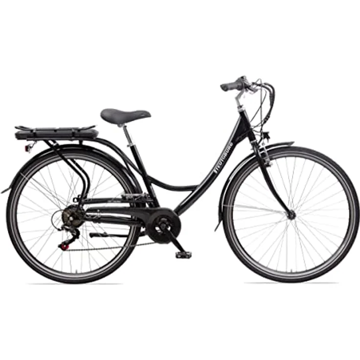 Teutoburg Senne Pedelec Citybike Elektrofahrrad schwarz, E-Bike 28 Zoll, 10,4 Ah/36V Lithium Ionen Akku, 7-Gang Shimano-Kettenschaltung - Preisvergleich – Bild 2