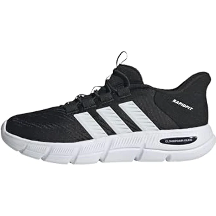 adidas Cloudfoam Flex Rapidfit, Laufschuhe mit HandsFree-Step-in-Technologie, Weiß/Core Black/Cloud White/Silver Metallic – Bild 1