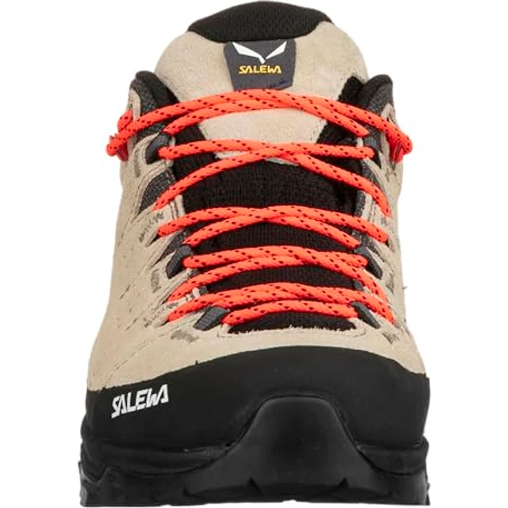 Salewa Alp Trainer 2, Damen Wanderschuh aus robustem Veloursleder mit Vibram Außensohle, beige/schwarz – Bild 4