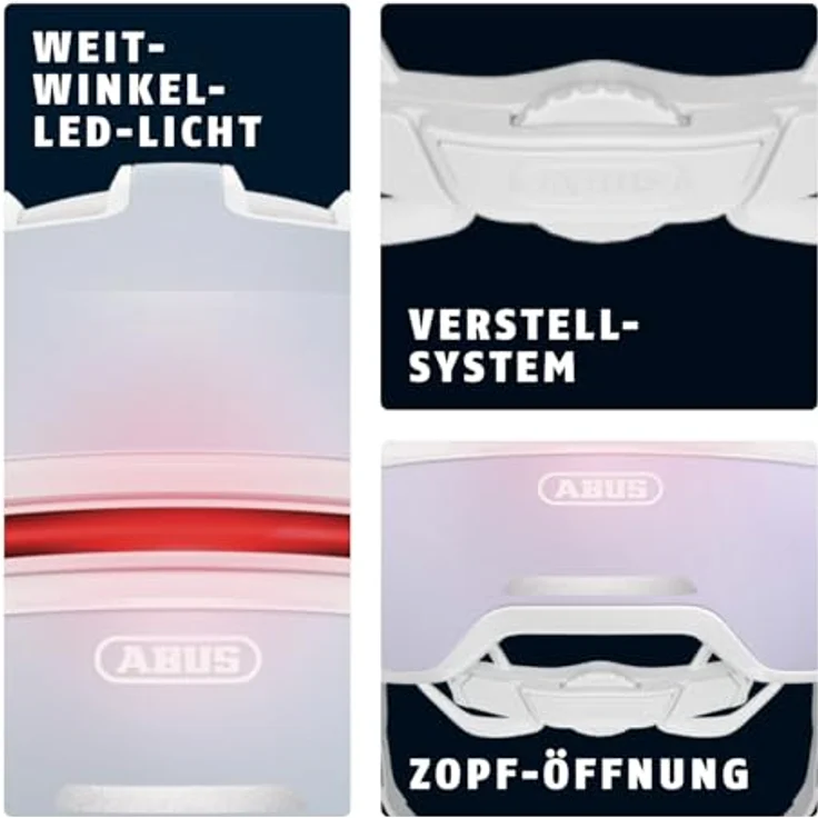 ABUS Urban Helm HUD-Y, Fahrradhelm mit magnetischem, aufladbarem LED-Rücklicht & Magnetverschluss, pure lavender, Größe S – Bild 5