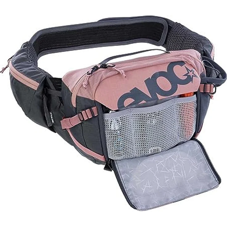 EVOC HIP PACK PRO, Unisex Hüfttasche mit 1,5 l Trinkblase, optimale Passform und effiziente Rückenbelüftung, Dusty Pink / Carbon Grey – Bild 5