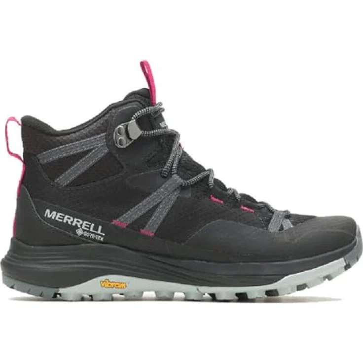 Merrell Siren 4 Mid GTX, Wasserdichte Wanderschuhe für Damen, schwarz, Größe 37, GORE-TEX®-Membran, Vibram®-Sohle, vegan-freundlich – Bild 1