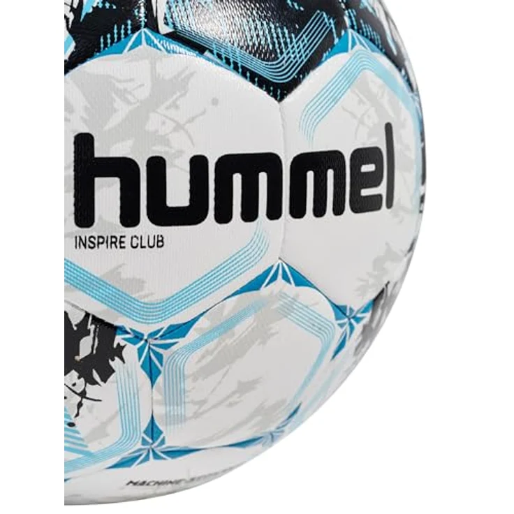 hummel hmlINSPIRE Club FB, Fußball Größe 4, Light Blue/White/Blue, maschinengenähtes TPU-Obermaterial – Bild 2