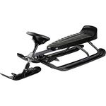 STIGA Snowracer King Size GT Großer Lenkschlitten mit Bremsen für 2 Kinder oder mit Erwachsene - Graphite Grey/Black, Rodel für 1 Erwachsenen und 1 Kind, robustes Design bis 100 kg, Stoßdämpfer und Curve Ski System