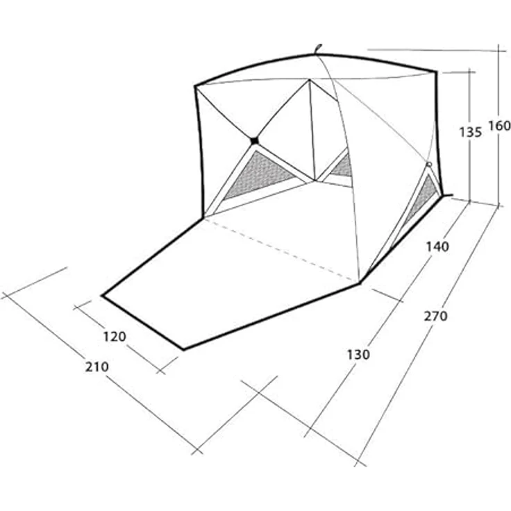 Outwell Strandzelt + Strandmuschel, leichtes Zelt für 3 Personen, 3.60 kg – Bild 2