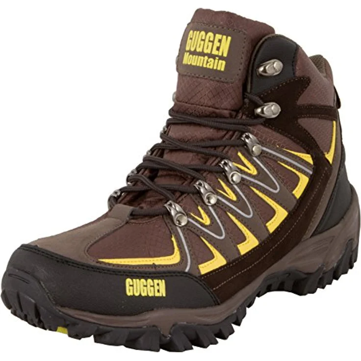 GUGGEN Mountain M009 Herren Wanderstiefel, wasserabweisend, verstärkte Schuhspitze, Softshell und Leder Mix – Bild 1