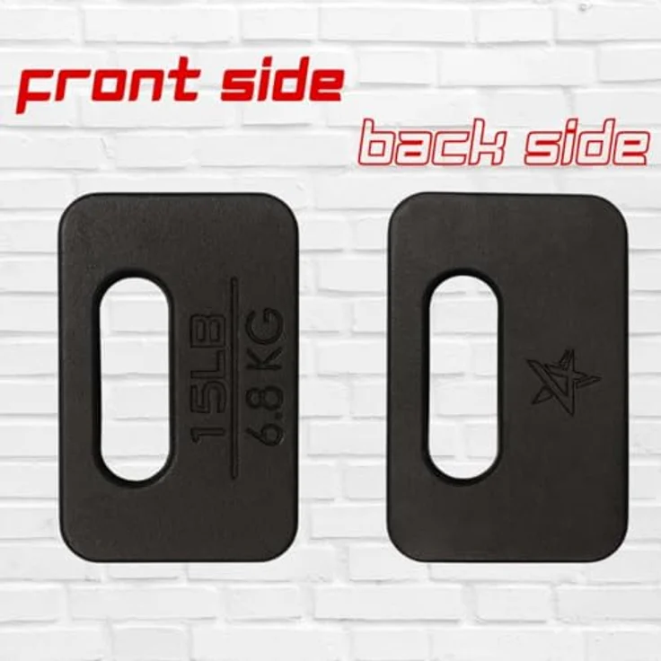 Yes4All AKHG Gusseisen Ruck Plate Gewichte, 6,8 KG | 15 PFUND – Bild 3