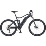 Prophete Dice 4.8 Full Suspension E-MTB 27,5", Mittelmotor 250W, 180 km Reichweite, Shimano Deore XT 10-Gang, Hydraulische Scheibenbremsen, Suntour Luft-Federgabel - Schwarz
