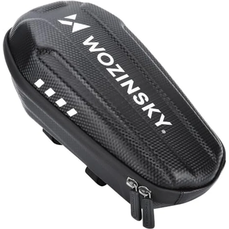 Wozinsky Waterproof Scooter Handlebar Bag 3L, Schwarze Fahrradtasche aus starkem EVA-Material mit vier Velcro-Befestigungen – Bild 2