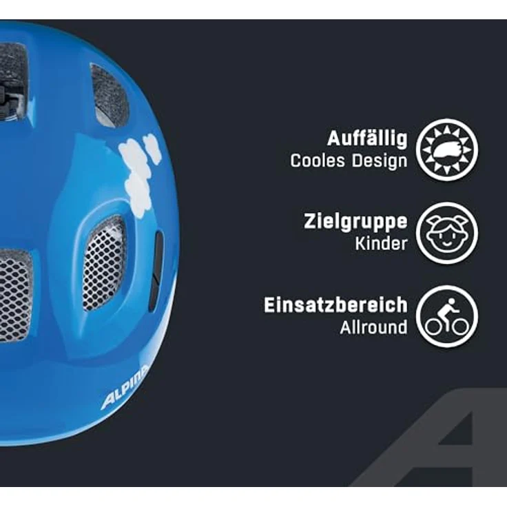 ALPINA Kinder-Helm Ximo 2, ahoi gloss, mit höhenverstellbarem 360° Fitsystem und Inmold-Bauweise für optimalen Sitz und Schutz – Bild 3