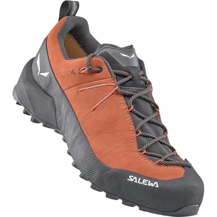 Salewa Wildfire Leather 2 GORE-TEX Herren Wanderschuhe, Schwarz, flexibel und stabil für felsiges Terrain mit griffiger POMOCA® Gummisohle und Climbing Lacing. – Bild 4