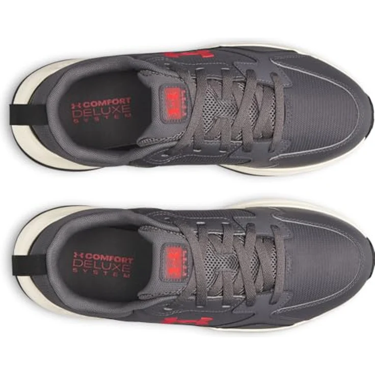 Under Armour Charged Edge Fitnessschuhe Herren, Atmungsaktives Mesh-Obermaterial, Grey/White, Schuhgröße: 41 EU – Bild 4