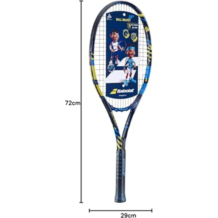Babolat Ballfighter 25 Jugend Tennisschläger, leicht, ergonomisches Design, Blau/Gelb – Bild 5