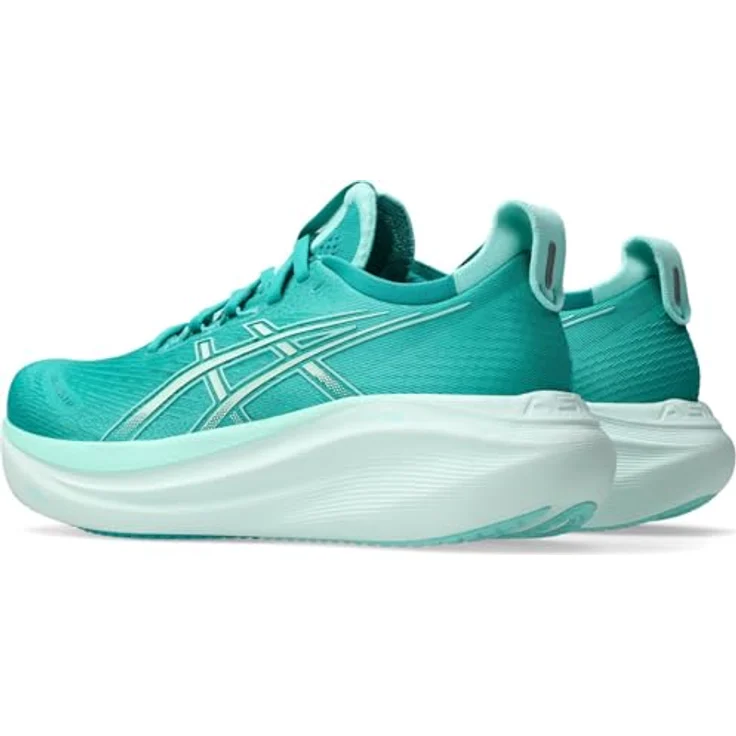 ASICS GEL-NIMBUS 27, Laufschuhe mit maximaler Dämpfung, PureGEL Technologie, Wave Teal/Illuminate Mint, Größe 42.5 – Bild 7