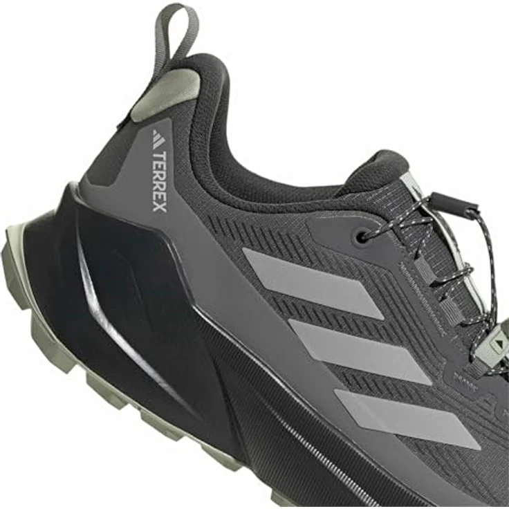 adidas TERREX Hikingschuh, Größe 46.5 EU, Speed Lacing, Grey Six / Grey Two / Halo Green – Bild 4
