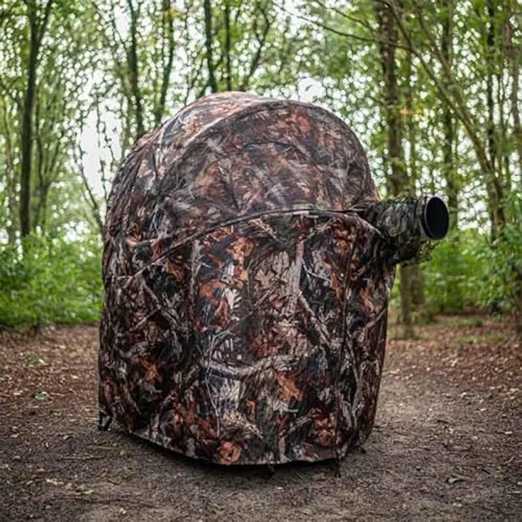 Caruba Tente d'Affût Camouflage für 2 Personen, wetterfestes Jagdzelt mit camouflage Design
