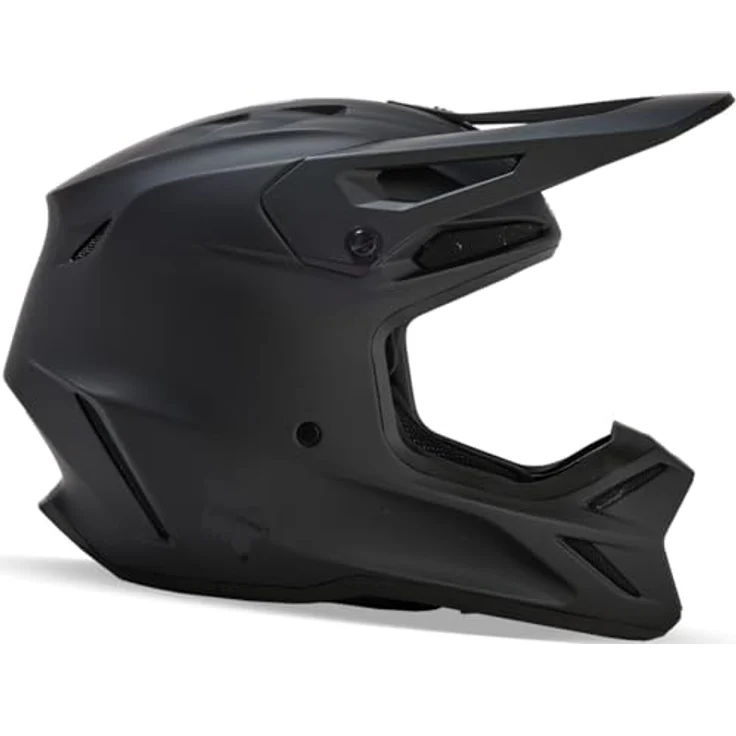 Fox V3 Solid MIPS Motocross Helm, Schwarz Matt, Sicherheitstechnologie mit Glasfaserverbundschale und Trinksystem, Größe S (55/56) – Bild 2
