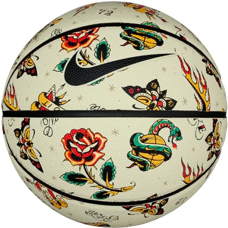 Nike Basketball 8P PRM Energy, Premium Outdoor Basketball mit robuster Gummibeschichtung, Lt Khaki/Black, Größe 7