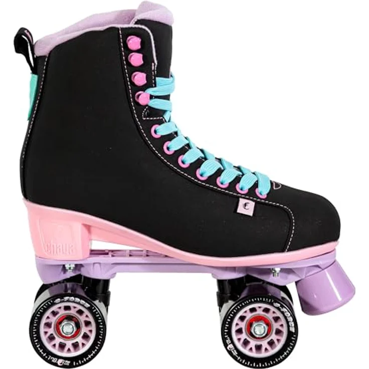 Chaya Lifestyle Rollerskates Melrose - 39, Veganfreundlich in Schwarz/Rosa mit Glasfaserverstärktem Teller – Bild 1