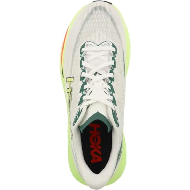 Hoka One One Mach 7 Frost, Laufschuh für Herren mit reaktionsfreudiger Dämpfung, Grau/Neon Yuzu, Größe 42 – Bild 2