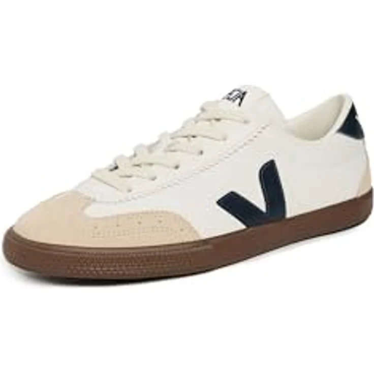 Veja Volley Sneaker Low Damen, Laufschuh aus organischem Leder und Wildleder, weiß, Größe 41 EU – Bild 1