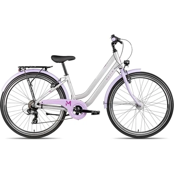 Maxim Kinderfahrrad Maxim Luna 26-7, 7 Gang Shimano Tourney, Kettenschaltung, violett/rosa, Straßen- und Alltagsausstattung