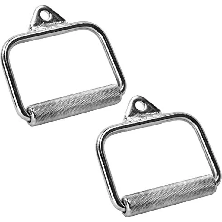 GORILLA SPORTS® Einhandgriff - Einzeln oder 2er Set, mit Drehbarem Griff, Max. 200 kg Belastbar, rutschfest, geschlossen, aus Chrom - Einhandkabel Griff, D-Griff, Kabelzuggriff – Bild 1