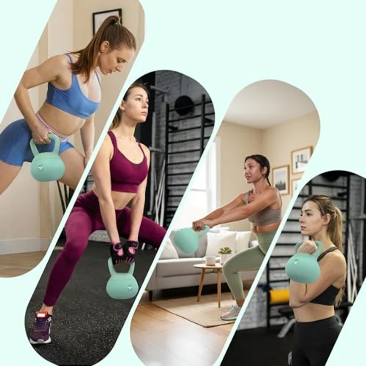 NEOLYMP Soft Kettlebell 2-12 kg, bodenschonende & leise Kugelhantel mit Eisensandfüllung und ergonomischem Softgriff – Bild 8