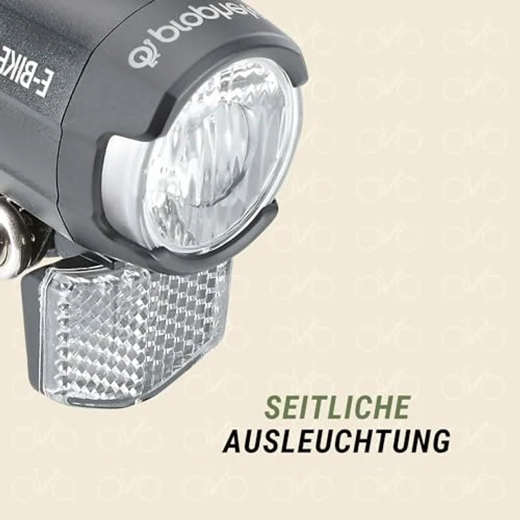 Prophete LED-Batteriescheinwerfer 50 Lux, Montage am Schaft, seitliche Sicherheit, leuchtendes Prophete Logo - Kinderfahrrad Zubehör - blau – Bild 10