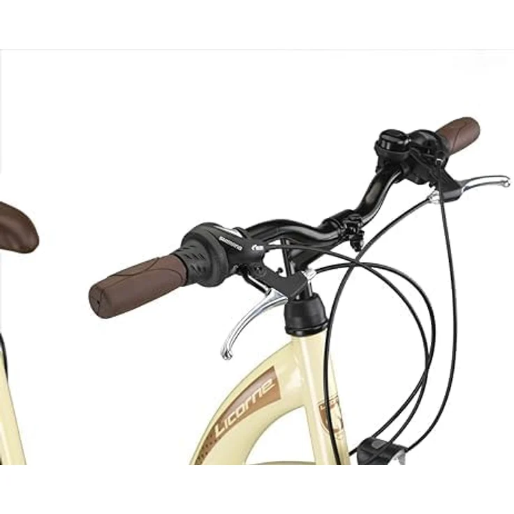 Licorne Bike Stella Premium City Bike 28 Zoll - 21 Gang-Schaltung, Beige – Bild 2