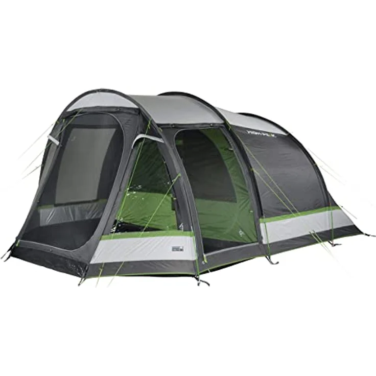 High Peak Meran 4.0 Zelt grau/grün, Tunnelzelt mit DualFlow-Ventilation und Vario Vent Control – Bild 1