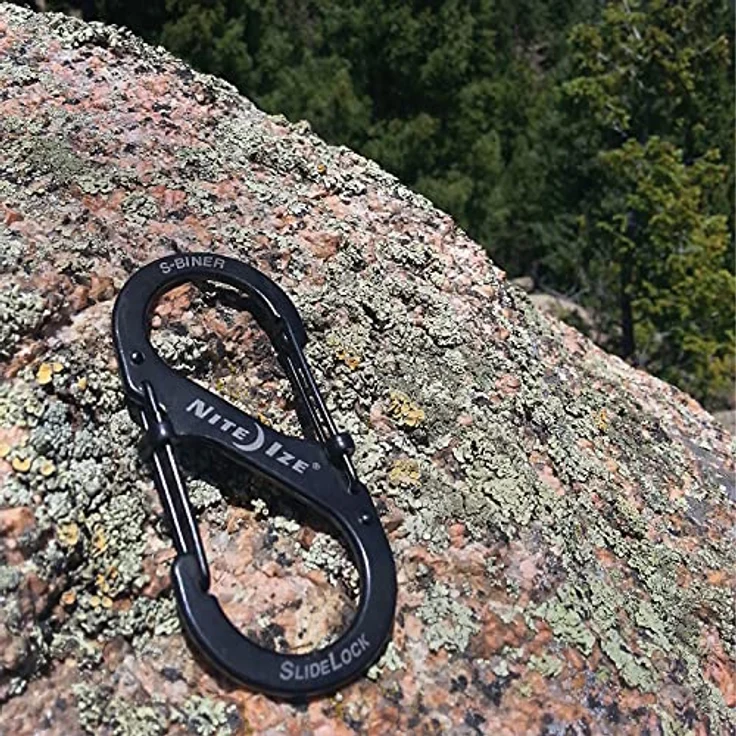 Nite Ize Karabiner S-Biner SlideLock GR 4, extra-sicherer Edelstahl, schwarz, zulässiges Gesamtgewicht 34 kg – Bild 4