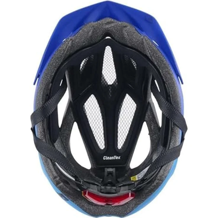 Cratoni Pacer Jr, Kinder-Fahrradhelm mit 20 Ventilationsöffnungen, blau, inkl. Rücklicht und abnehmbarem Visier – Bild 5