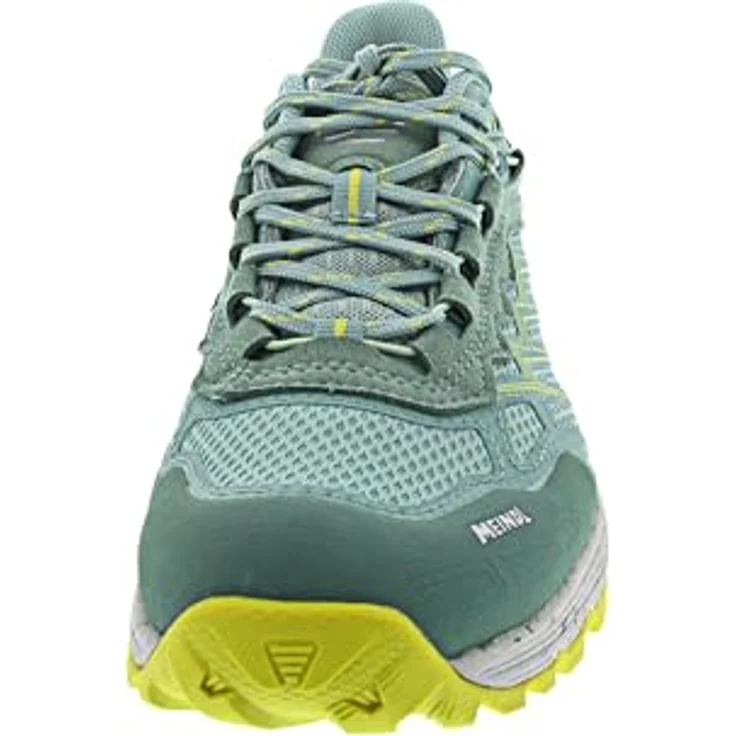 Meindl Damen Jamaica GTX, Multifunktionsschuh aus Velourleder mit Schnürverschluss, grün/gelb, Größe 39 – Bild 4
