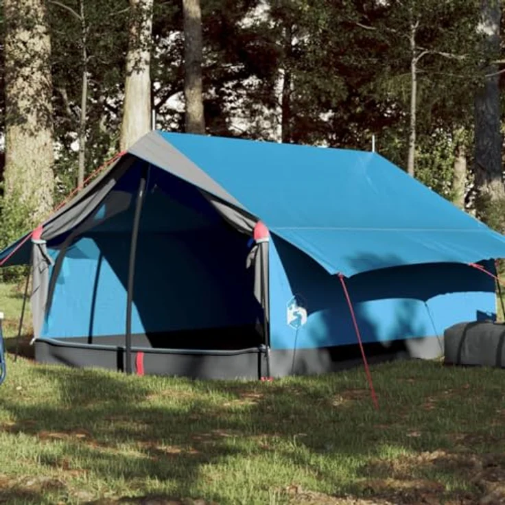 vidaXL Campingzelt, Trekkingzelt für 2 Personen Wasserdicht mit Insektenschutz, Leicht Tragbar, Blau – Bild 2