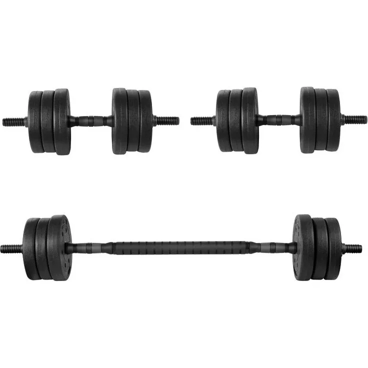 Spokey Pondus 20 SPK-944223, Dumbbell Set 2x 10 kg mit verstellbaren Gewichten und rutschfesten Schaumstoffgriffen