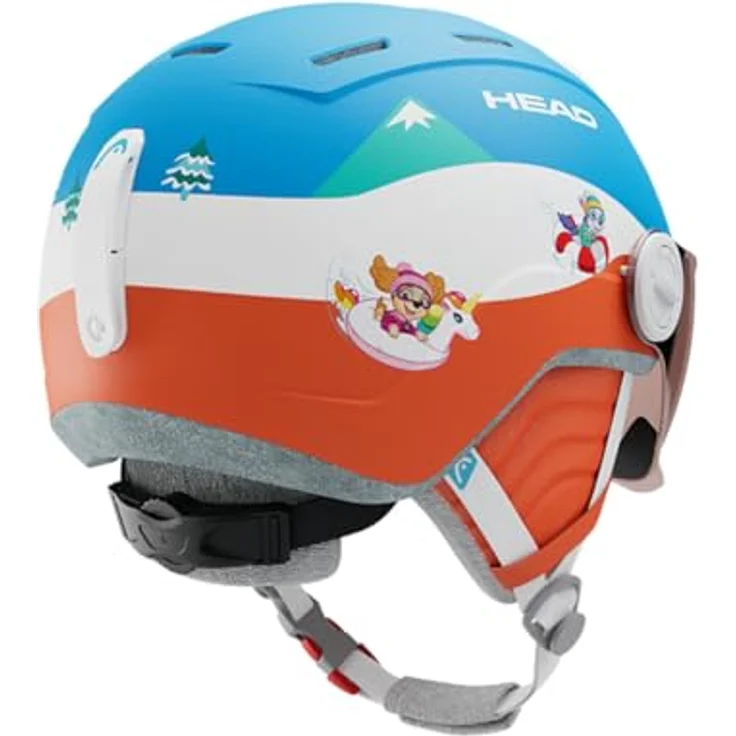 HEAD MOJO VISOR PAW Ski- und Snowboardhelm mit UV 400 Visor, Paw Patrol Design, Rot/Blau – Bild 1
