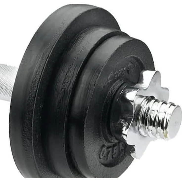 V3TEC Kurzhantelset 11 kg, Komplettset mit 2,5 kg Stange und Gewichten in schwarz-grau – Bild 4
