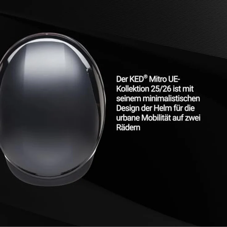 KED Mitro UE-Kollektion 25/26, Urban Fahrradhelm für E-Bike & S-Pedelec mit MIPS, BOA-Verstellsystem, 180 Grad LED-Sicherheitslicht (USB), Farbe: Black Matt, Größe: 58-61 (L) – Bild 4
