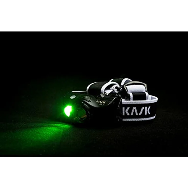 Kask WLA00002-240 KL-2 Stirnlampe, 240-Lumen, Schwarz/Weiß, mehrfarbige LEDs, zwei Energiemodi, innovatives Befestigungssystem – Bild 2