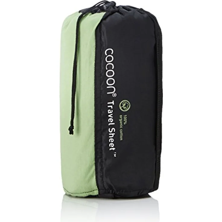 Cocoon Schlafsack, 220 cm, leichter Innenschlafsack aus biologischer Baumwolle mit Klettverschluss und Einschubfach für Kissen – Bild 3