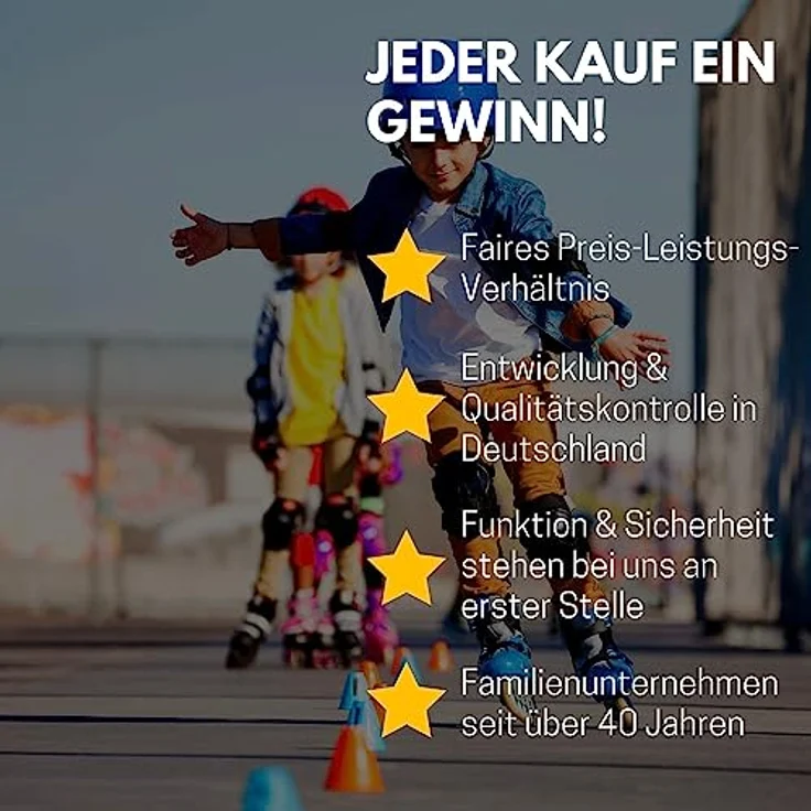 Best Sporting Inline Skates Kinder, größenverstellbare und robuste Inliner mit Bremse, 4 Rollen, für Jugendliche – Bild 6