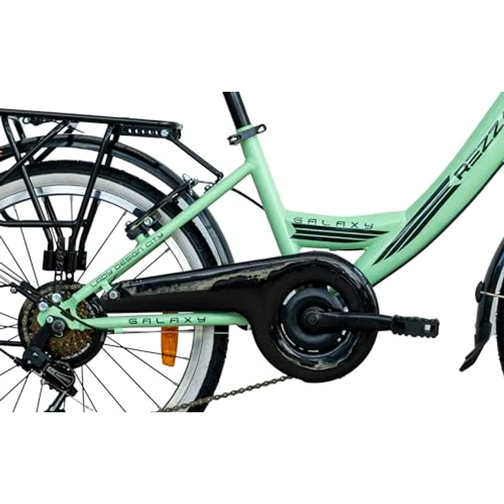 Rezzak 20 Zoll Mädchenfahrrad City Bike, 7 Gang Schaltung, mint, NEU, mit Handbremsen und Licht – Bild 5