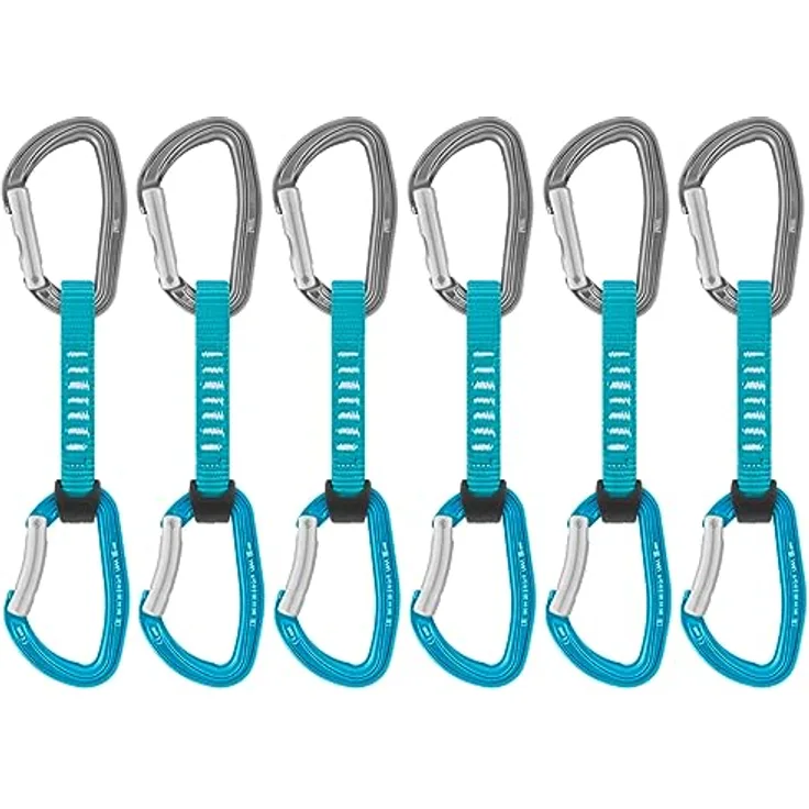 Petzl Djinn Axess 6-Pack, Robuste Kletterkarabiner mit 11 cm Schlinge, Mehrfarbig, Unisex Erwachsene